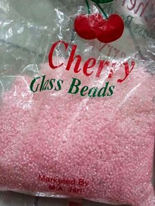 Pink Glass Beads for Crafts