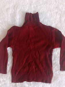 High neck sweater