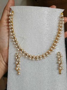 Elegant Pearl Necklace and Earring Set