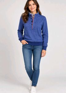 Blue Button-Up Sweater