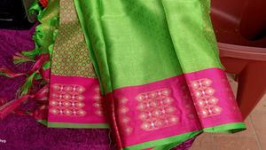 Green &amp; Pink Saree