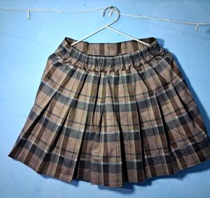 Plaid Pleated Mini Skirt