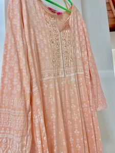 Peach Long Kurta/Dress