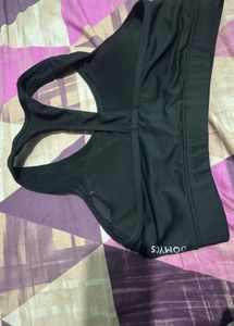 Domynos Black Athletic Padded Bra