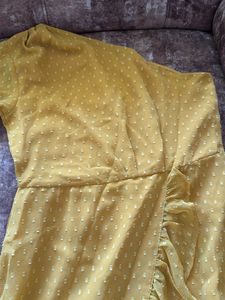 Stylish Mustard One-Shoulder Dress