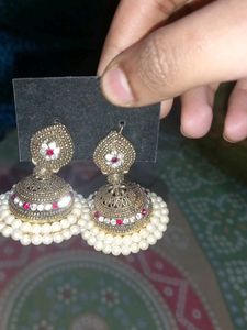 Jhumka Earrings - 2 pairs