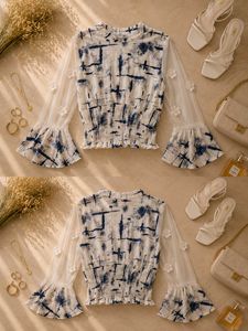 Stylish Printed White Tunic Top
