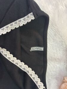 Black Lace Trim Cami Top