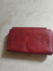 Stylish Red Wallet with Tassel Detail