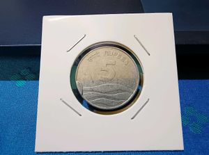 5 Rupees Extra Metal Eror (Cud Error) Coin Steel