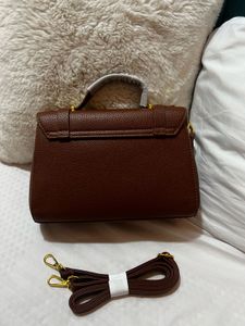 Ysl inspired Brown Textured Handbag