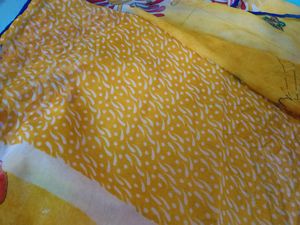 Printed Saree( Work)  With Unstitched Blouse