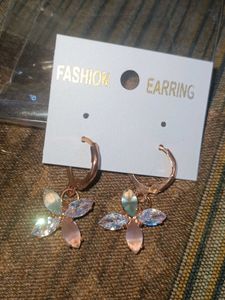 Sparkling Petal Drop Earrings