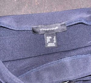 Chic Navy Blue Skirt with Ring Detail
