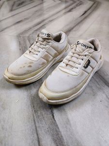 White Adidas Shark Sole Shoes,Size UK 6-7