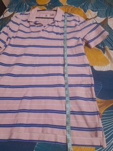 Pink Striped Levi's Polo TShirt