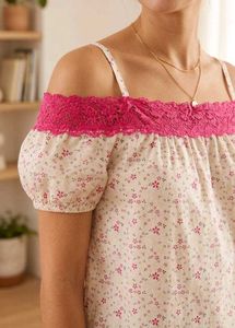Off-the-shoulder Floral Top