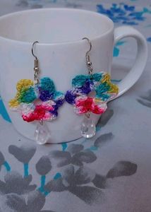 Crochet Earrings With Beads
