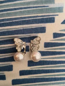 Cute Butterfly Pearl Earrings
