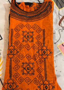 🔥BIG SALE 🔥Brand New Cotton Orange Kurti❤️😍