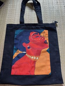 Artistic Tote Bag with Vibrant Portrait