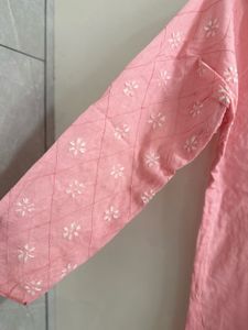 Beautiful Pink Chikankari Kurta