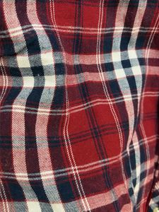 Red Plaid Button-Up Shirt