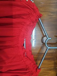 Stylish Off-Shoulder Red Top