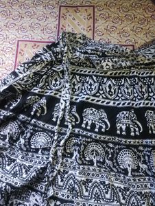 Boho Elephant Print Wrap Skirt