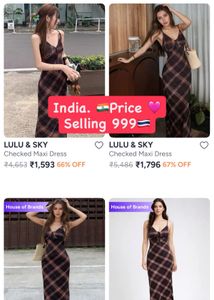 Chic Plaid Maxi Dress32-34