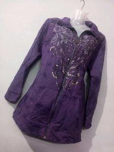 Very Beautiful Purple 💜 Jacket With Zip