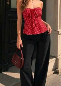 Littlebox Red Polka Dot Top