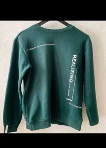 Green Graphic Sweatshirt &amp; Wide Leg Jeans