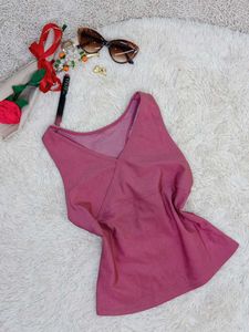 Stylish Pink Sleeveless Top
