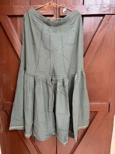 Green Printed Cotton Kurta sharara set