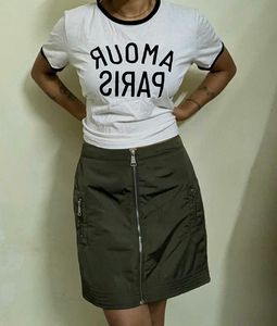 Olive Green Cargo skirt
