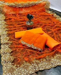 Women Heavy Work Sarees With Blause