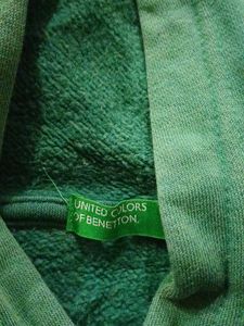 Boys' Green Color Block Hoodie