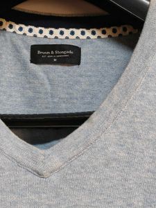Men's Light Blue V-Neck Sweater