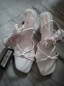 White Strappy Lace-Up Heels gladiators heel