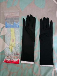 Black Elegant Long Gloves