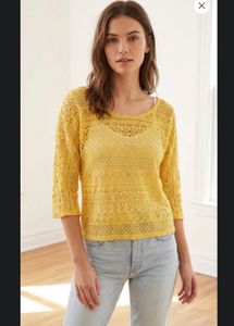 Beautiful Yellow Lace Top with Tube Tee
