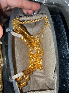 Designer Black Clutch with Gold Accents