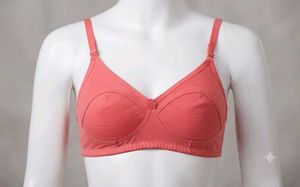 Coral Cotton Bra