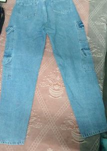 Light Wash Cargo Jeans