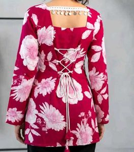 flash Sale❤️‍🔥 Stylish Pink Floral Kurta💖