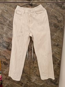 Off White High Waist Jeans