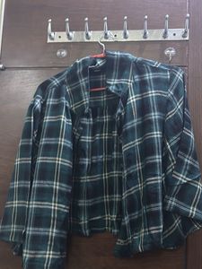 Green Plaid Flannel Shirt