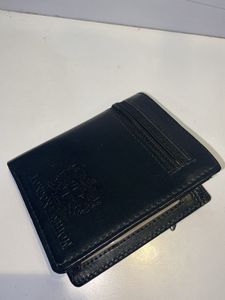Sleek Black Leather Card Holder