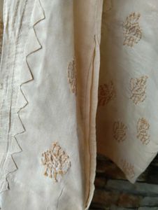 Brown chikankari kurta